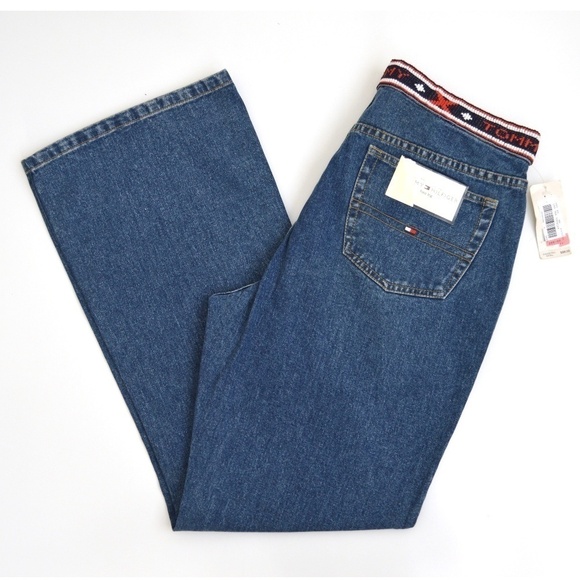 Vintage Tommy Hilfiger Beaded Waist Jeans - 14 - Picture 1 of 8